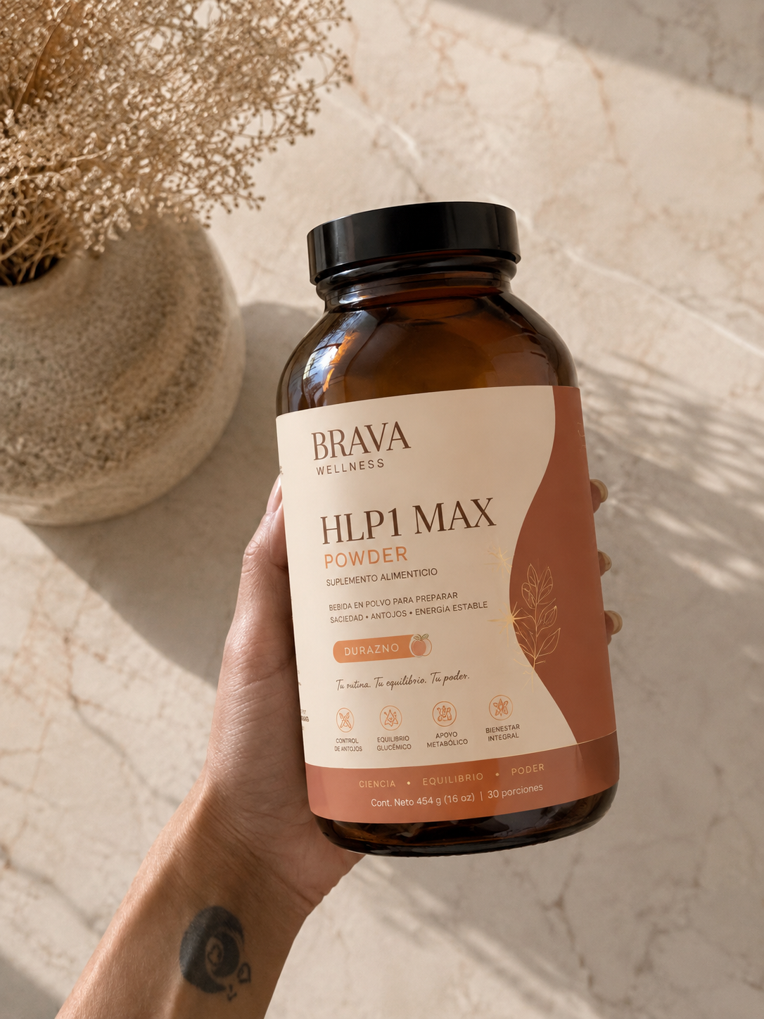 HLP1 MAX POWDER — Durazno