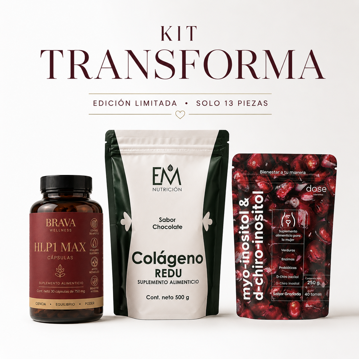 Kit Transforma — Inositol + Colágeno + HLP1 MAX