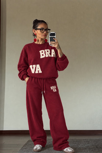 BRAVA CLUB SET Burgundy - look completo