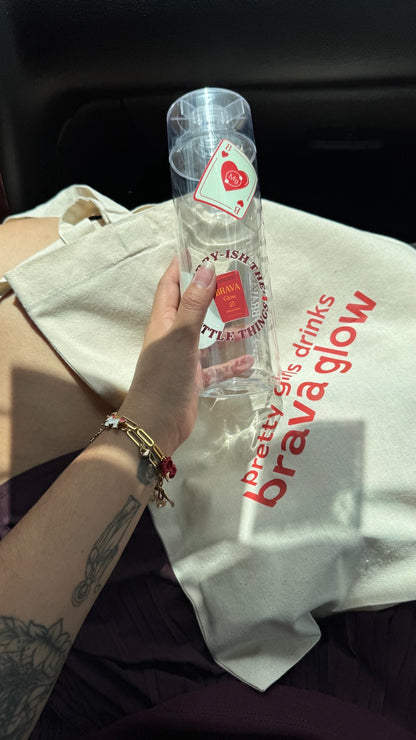 BRAVA TAP Bottle transparente con stickers BRAVA