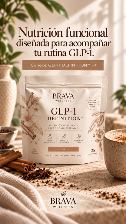 GLP-1 DEFINITION Chai de BRAVA Wellness en escena lifestyle con chai y especias